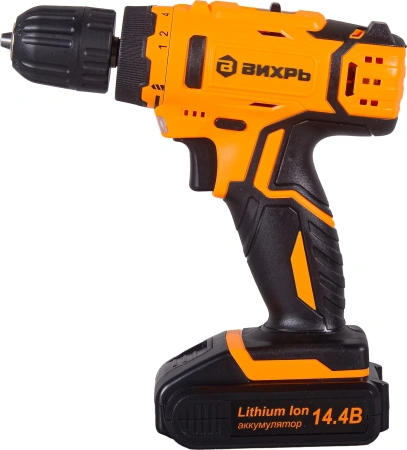 Дрель-шуруповерт Вихрь ДА-14,4Л-2К аккум. патрон:быстрозажимной (кейс в комплекте) (72/14/8)