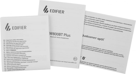 Гарнитура накладные Edifier W800BT Plus белый беспроводные bluetooth оголовье