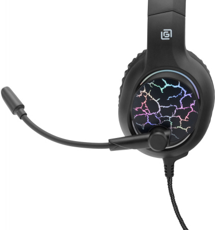 Наушники с микрофоном Оклик HS-L930G SNORTER черный 2.1м мониторные USB оголовье (1192375)