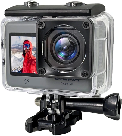 Экшн-камера Digma DiCam 870 серый
