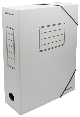 Папка архивная на резинке Silwerhof ПАР-75БЕЛЫЙ микрогофрокартон корешок 75мм 325x250х75мм белый