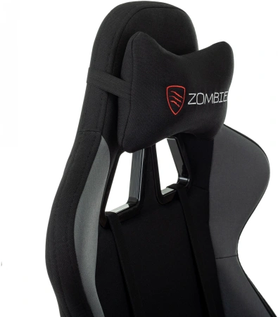Кресло игровое Zombie Weaver черный/серый с подголов. крестов. пластик подст.для ног пластик черный