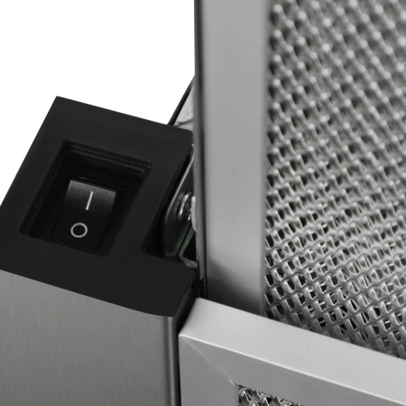 Вытяжка встраиваемая Hyundai HBH 6230 IX нержавеющая сталь управление: кулисные переключатели (1 мотор)