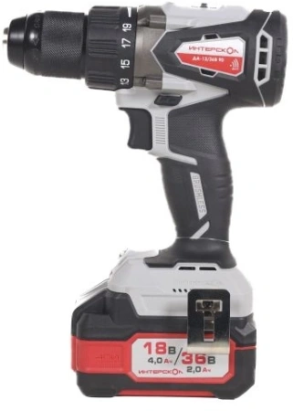 Дрель-шуруповерт Интерскол ДА-13/36В 90 аккум. патрон:быстрозажимной (кейс в комплекте) (861.2.2.70)