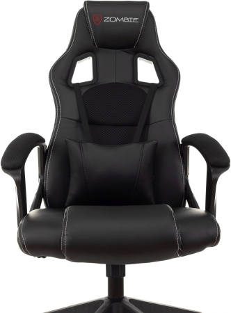 Кресло игровое Zombie Arena черный эко.кожа/ткань крестов. пластик