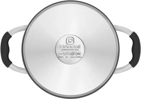 Кастрюля Rondell Stern RDS-019 4.7л. d=24см (с крышкой) т.серый