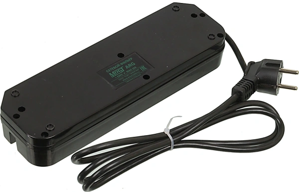 Сетевой фильтр Most ARG 1.6м (6 розеток) черный (пакет ПЭ)