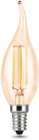 Лампа филам. Gauss Filament 5Вт цок.:E14 свеча 220B 4100K св.свеч.бел.нейт. (упак.:1шт) (104801805)