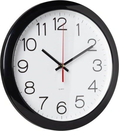 Часы настенные аналоговые Бюрократ WallC-R78PN D29см черный (WALLC-R78PN29/BLACK)