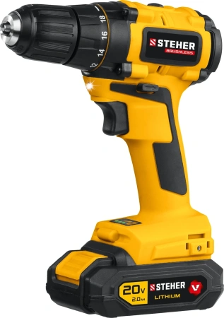 Дрель-шуруповерт Steher CDB-200-1 аккум. патрон:быстрозажимной (кейс в комплекте)