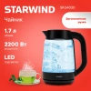 Чайник электрический Starwind SKG4030 1.7л. 2200Вт черный корпус: стекло/пластик