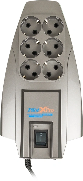 Сетевой фильтр Pilot X-Pro 5м (6 розеток) серый (коробка)