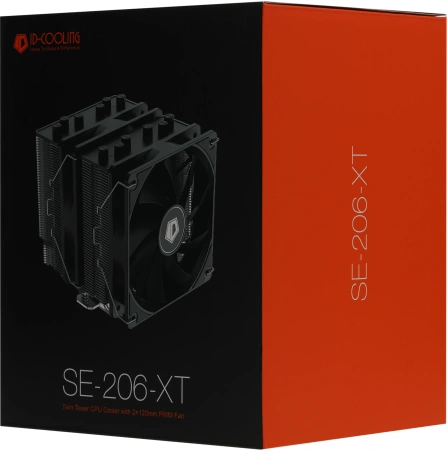 Устройство охлаждения(кулер) ID-Cooling SE-206-XT Soc-AM5/AM4/1151/1200/2066/1700 черный 4-pin 15-35dB Al+Cu 250W 1100gr Ret