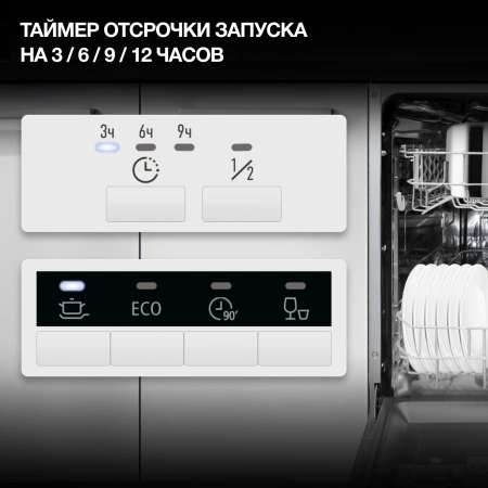 Посудомоечная машина встраив. Hyundai HBD 640P 1900Вт полноразмерная