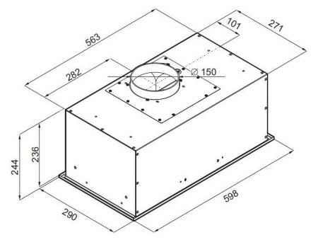 Вытяжка встраиваемая Maunfeld Crosby Power 60 черный управление: кнопочное (1 мотор)