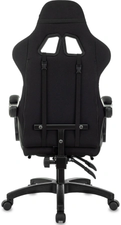 Кресло игровое Zombie Shadow черный/серый с подголов. крестов. пластик подст.для ног пластик черный