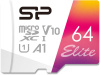 Флеш карта microSDXC 64Gb Class10 Silicon Power SP064GBSTXBV1V20SP Elite + adapter