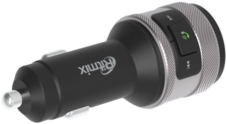 Автомобильный FM-модулятор Ritmix FMT-A707 черный MicroSD BT USB (80000131)