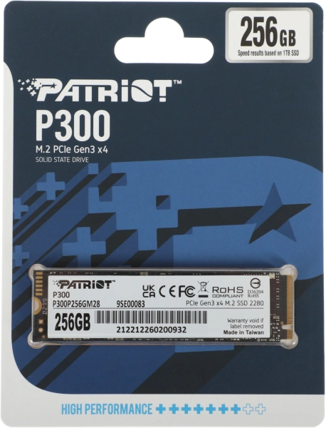 Накопитель SSD Patriot PCI-E 3.0 x4 256Gb P300P256GM28 P300 M.2 2280