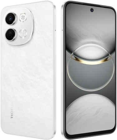Смартфон Tecno Spark 30 5G 128Gb 6Gb белый моноблок 3G 4G 2Sim 6.67" 720x1600 Android 14 108Mpix 802.11 a/b/g/n/ac NFC GPS GSM900/1800 TouchSc Protect FM microSD max1024Gb