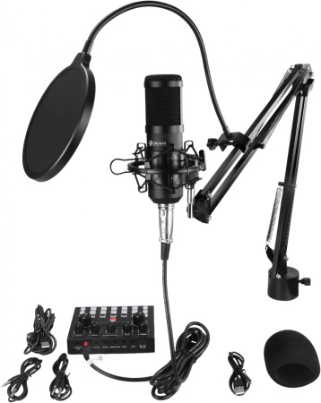 Микрофон проводной Оклик SM-600G 2.5м черный