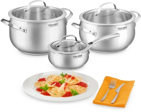 Ковш Rondell Calypso RDS-1670 1.5л. d=16см (с крышкой) стальной