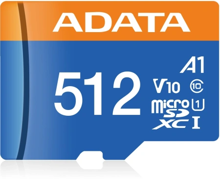 Флеш карта microSDXC 512GB A-Data AUSDX512GUICL10A1-RA1 Premier Pro + adapter