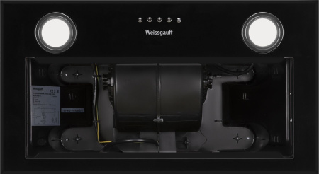 Вытяжка встраиваемая Weissgauff BOX 850 BL черный управление: кнопочное (1 мотор)