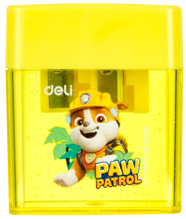 Точилка для карандашей ручная Deli EH551 Paw Patrol 2 отверстия пластик ассорти дисплей