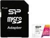 Флеш карта microSDHC 32Gb Class10 Silicon Power SP032GBSTHBV1V20SP Elite + adapter