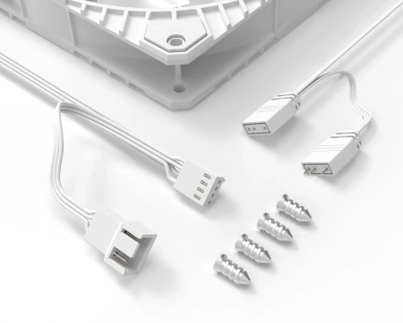 Вентилятор ID-Cooling WF-14025-XT ARGB WHITE 140x140x25 4-pin 31.2dB 180gr LED Ret