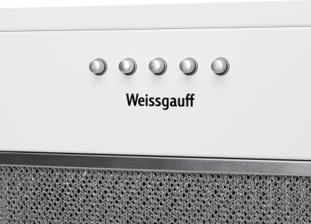 Вытяжка встраиваемая Weissgauff Alpha 50 PB WH белый управление: кнопочное (1 мотор)