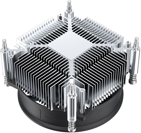 Устройство охлаждения(кулер) ID-Cooling DK-19 PWM Soc-1700/1851 черный 4-pin 14-26dB Al 95W 340gr Ret