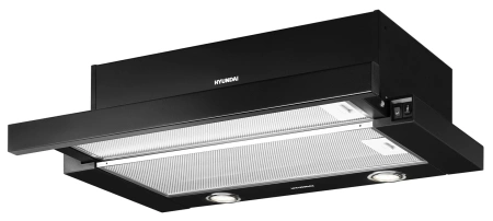 Вытяжка встраиваемая Hyundai HBH 6232 BK черный управление: кулисные переключатели (1 мотор)