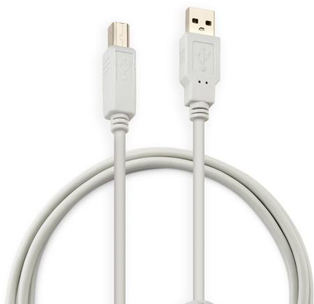 Кабель Buro USB2.0-AM/BM-1.8M-MG USB A(m) USB B(m) 1.8м феррит.кольца серый