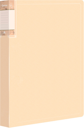 Папка с 20 прозр.вклад. Бюрократ Gems GEM20CREAM A4 пластик 0.7мм торц.карм с бум. встав кремовый жемчуг