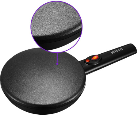 Блинница Kitfort КТ-1677 800Вт черный