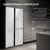 Холодильник Hyundai CS6073FV белое стекло (трехкамерный)