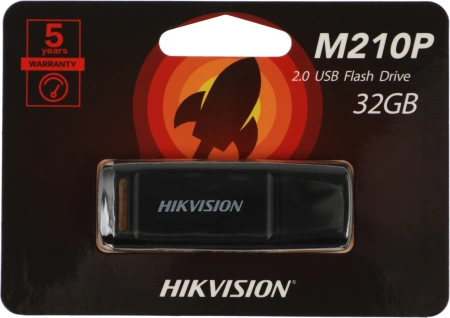 Флеш Диск Hikvision 32GB M210P HS-USB-M210P/32G USB2.0 черный