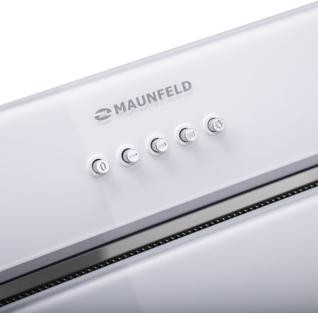 Вытяжка встраиваемая Maunfeld TRAPEZE 601GG белый управление: кнопочное (1 мотор)