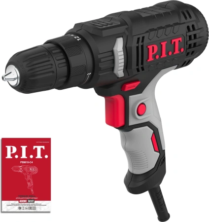 Дрель-шуруповерт P.I.T. PBM10-C4 400Вт патрон:быстрозажимной