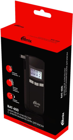 Алкотестер Ritmix RAT-650 электрохимический черный