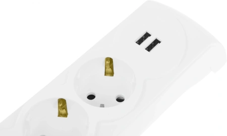 Сетевой фильтр Kranz 13-4700 3м (5 розеток) белый (коробка)