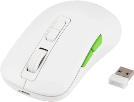 Мышь Acer OMR311 белый оптическая 2400dpi беспров. BT/Radio USB 7but (ZL.MCECC.034)