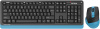 Клавиатура + мышь A4Tech Fstyler FG1035 клав:черный/синий мышь:черный/синий USB беспроводная Multimedia (FG1035 NAVY BLUE)