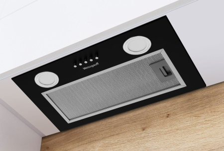 Вытяжка встраиваемая Weissgauff Box 456 Black черный управление: кнопочное (1 мотор)