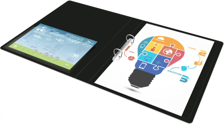 Папка на 2-х D-кольцах Бюрократ -0840/2D A4 пластик 0.8мм кор.40мм внутр. с вставкой ассорти