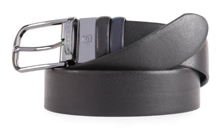 Ремень мужской Piquadro Black Square CU4877B3/NBLU2 черный/синий натур.кожа