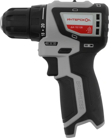 Дрель-шуруповерт Интерскол ДА-10/12В 36 без АКБ и ЗУ аккум. патрон:быстрозажимной (687.0.0.70)
