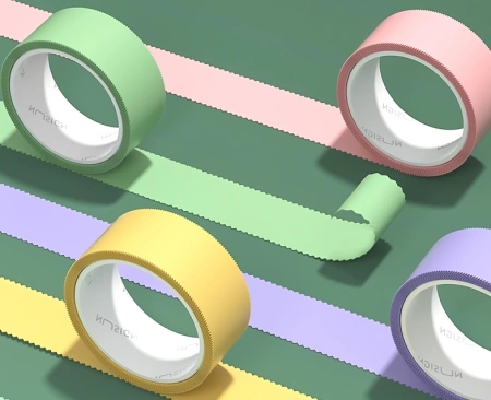 Клейкая лента декоративная односторонняя Deli Nusign NS104 ассорти фигурная шир.18мм дл.6м (упак.:4ш